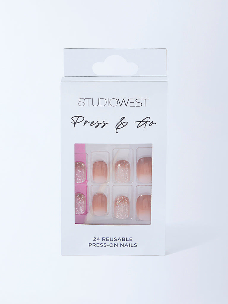 Studiowest Brown Ombre-Finish Press-On Nail Set