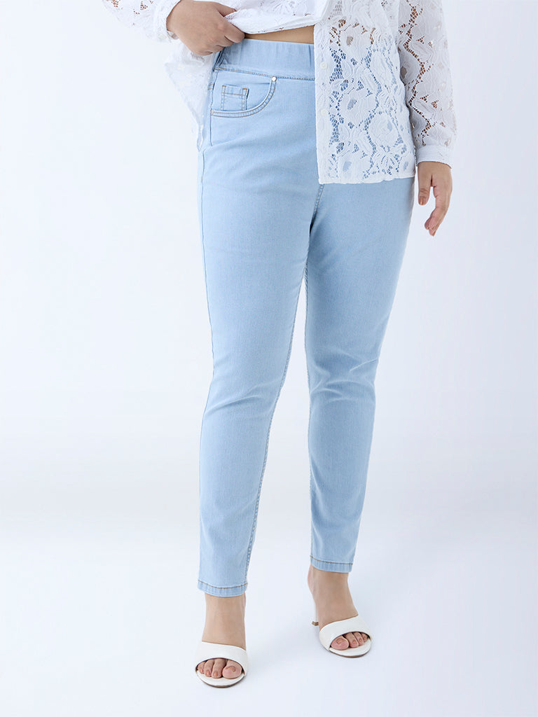 Gia Light Blue Denim High-Rise Jeggings