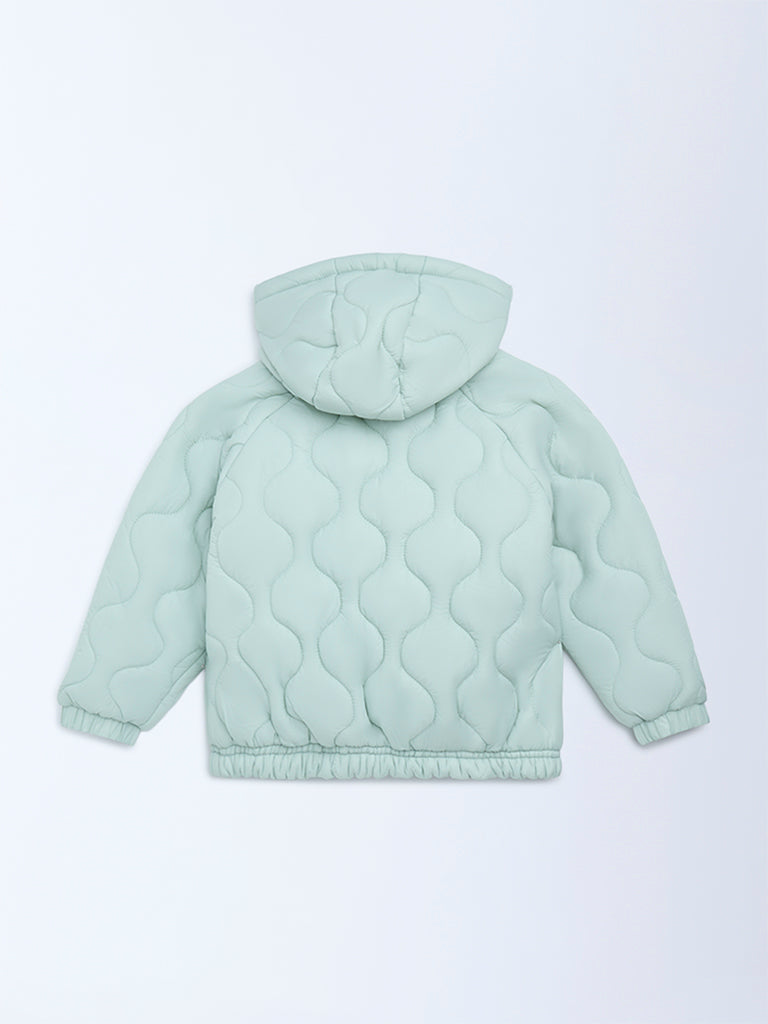 HOP Kids Sage Quilted Hooded Jacket