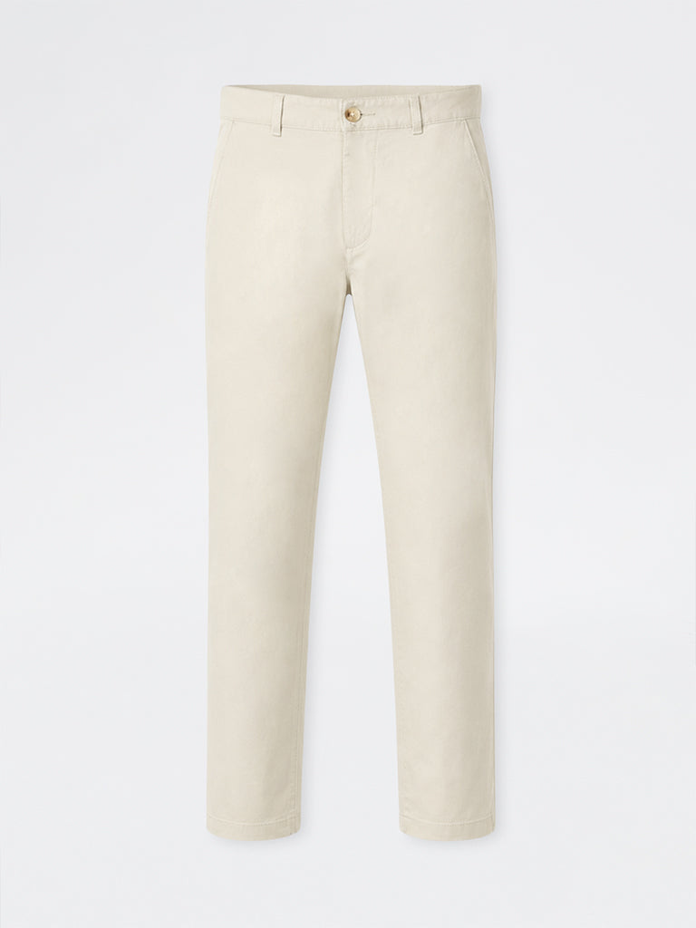 WES Casuals Off-White Relaxed-Fit Mid-Rise Cotton-Blend Chinos