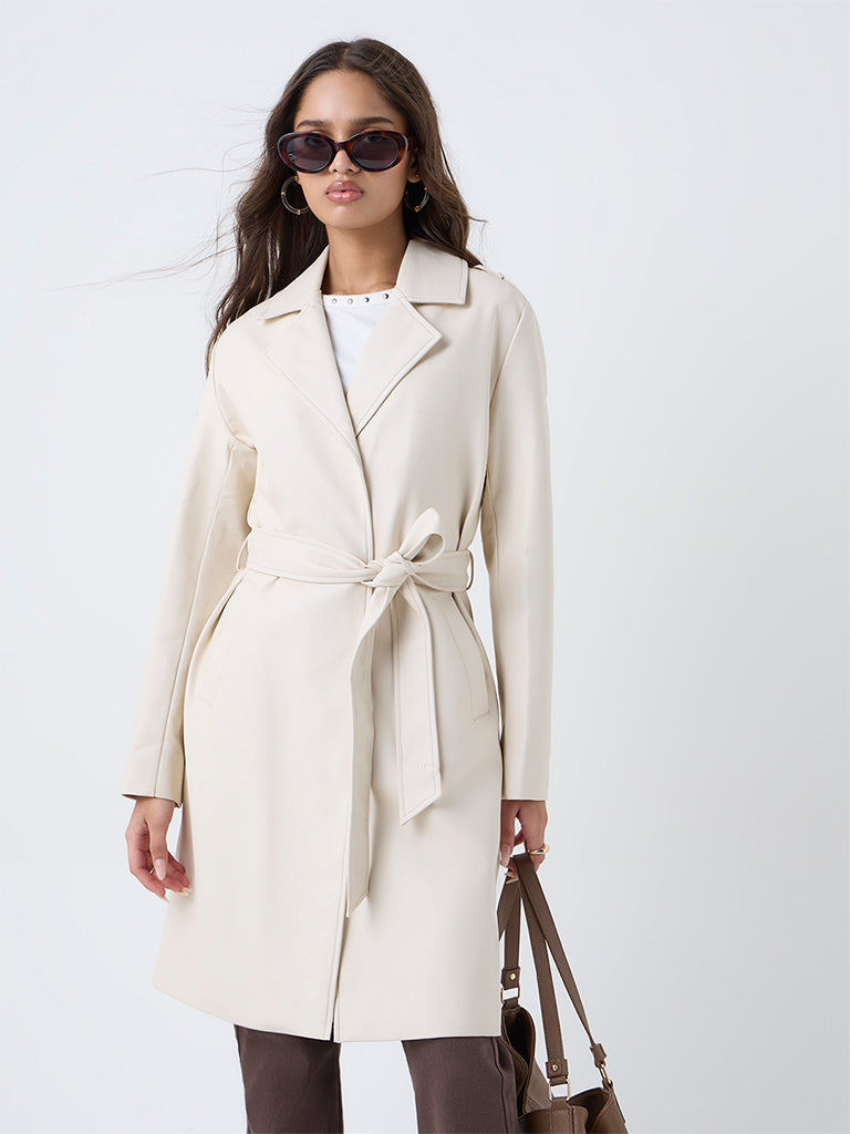 LOV Off-White Coat with Belt