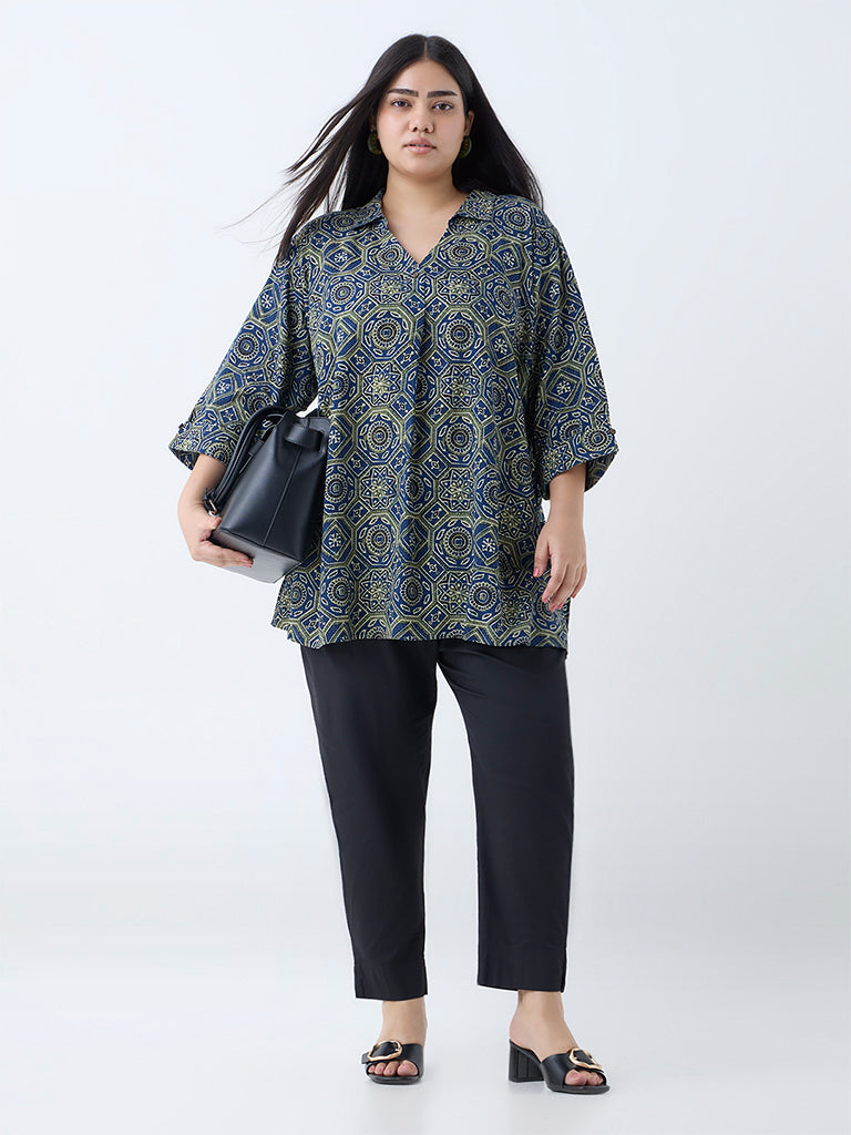 Diza Green Printed Tunic