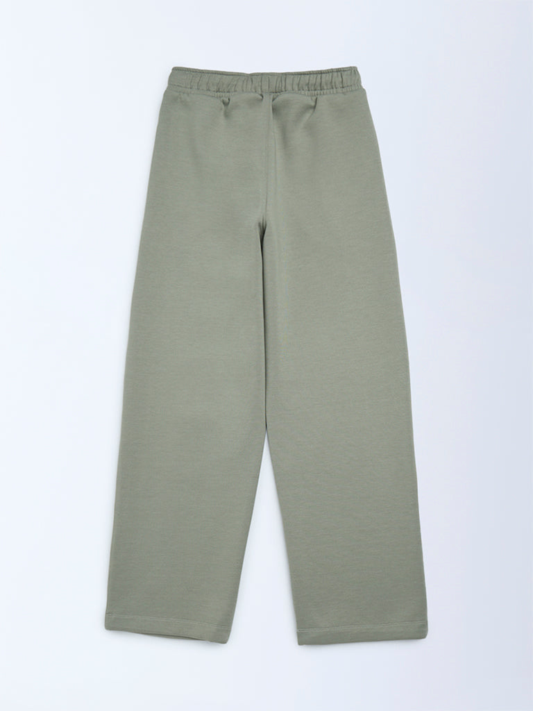 Boys Sage Printed Mid-Rise Pants