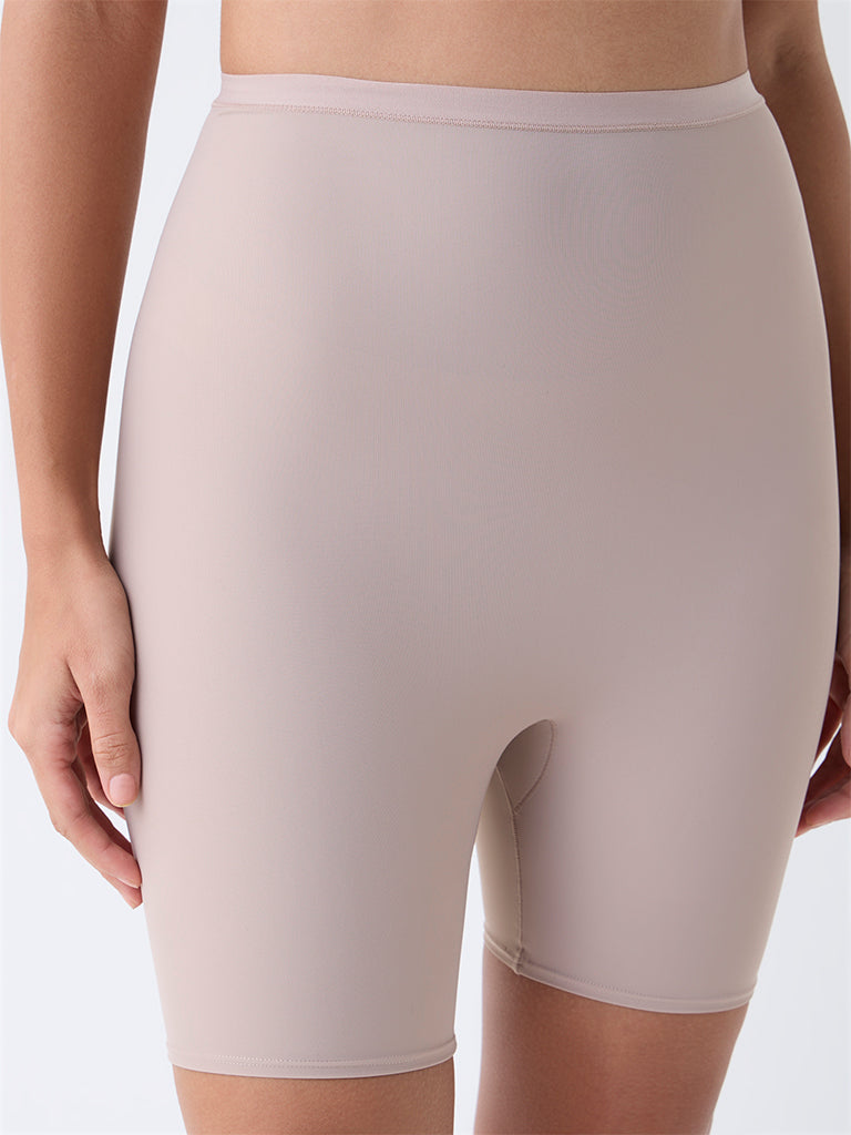 Wunderlove Beige Comfort Light Control Shaping Long Pants