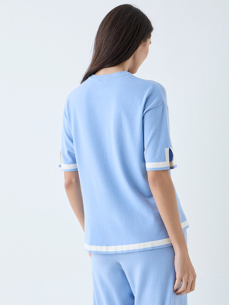 Wunderlove Light Blue Solid T-Shirt