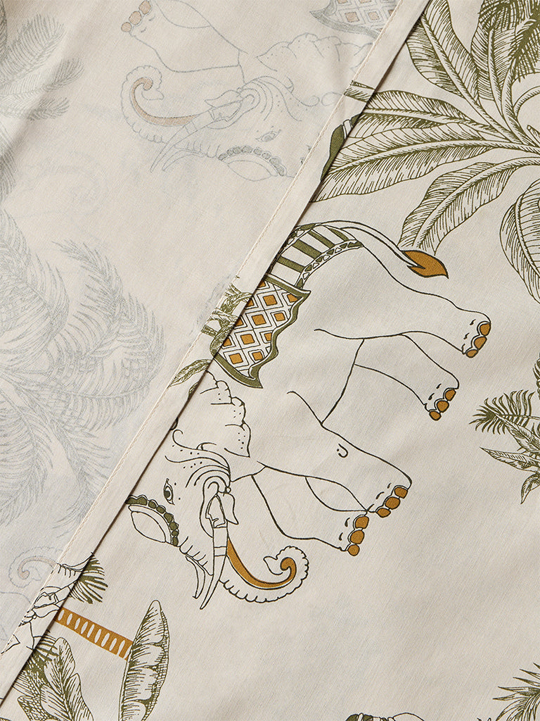 Westside Home Multicolour Elephant Design King Bed Sheet Set