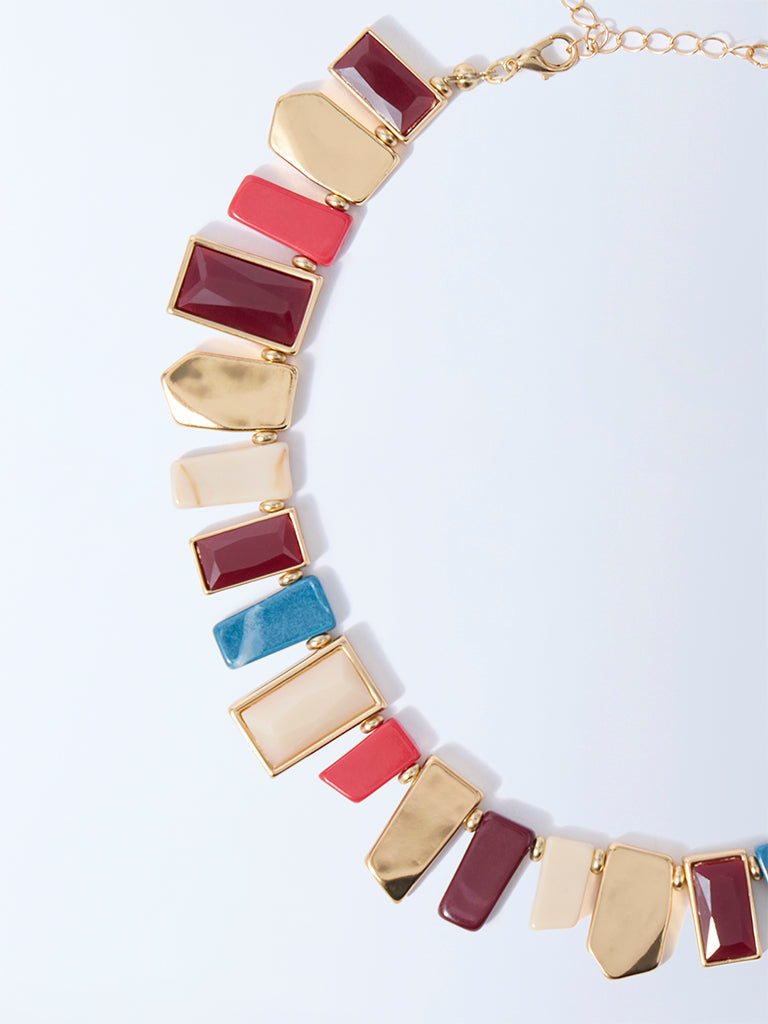 Westside Accessories Multicolour Resin-Detailed Statement Necklace