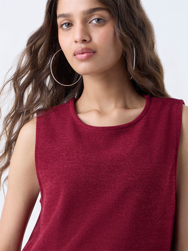 LOV Burgundy Solid Top