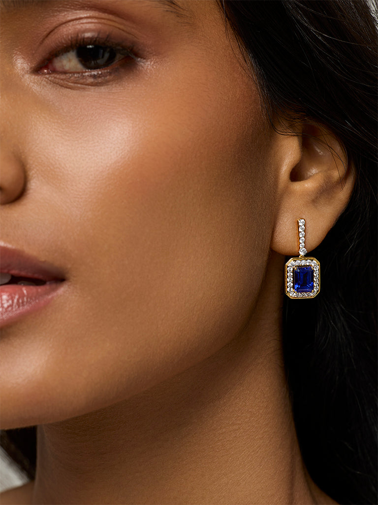 Westside X Pome Sapphire Drop Lab Diamond Earrings