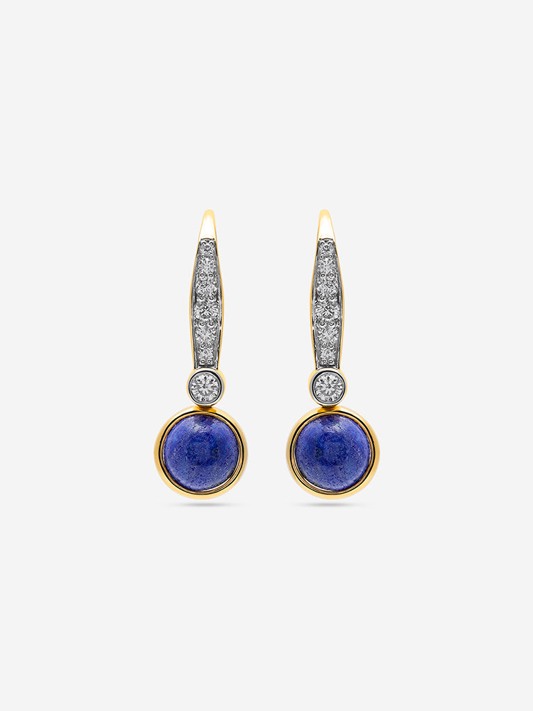 Westside X Pome Lapis & Moonstone Mismatched Drop Earrings