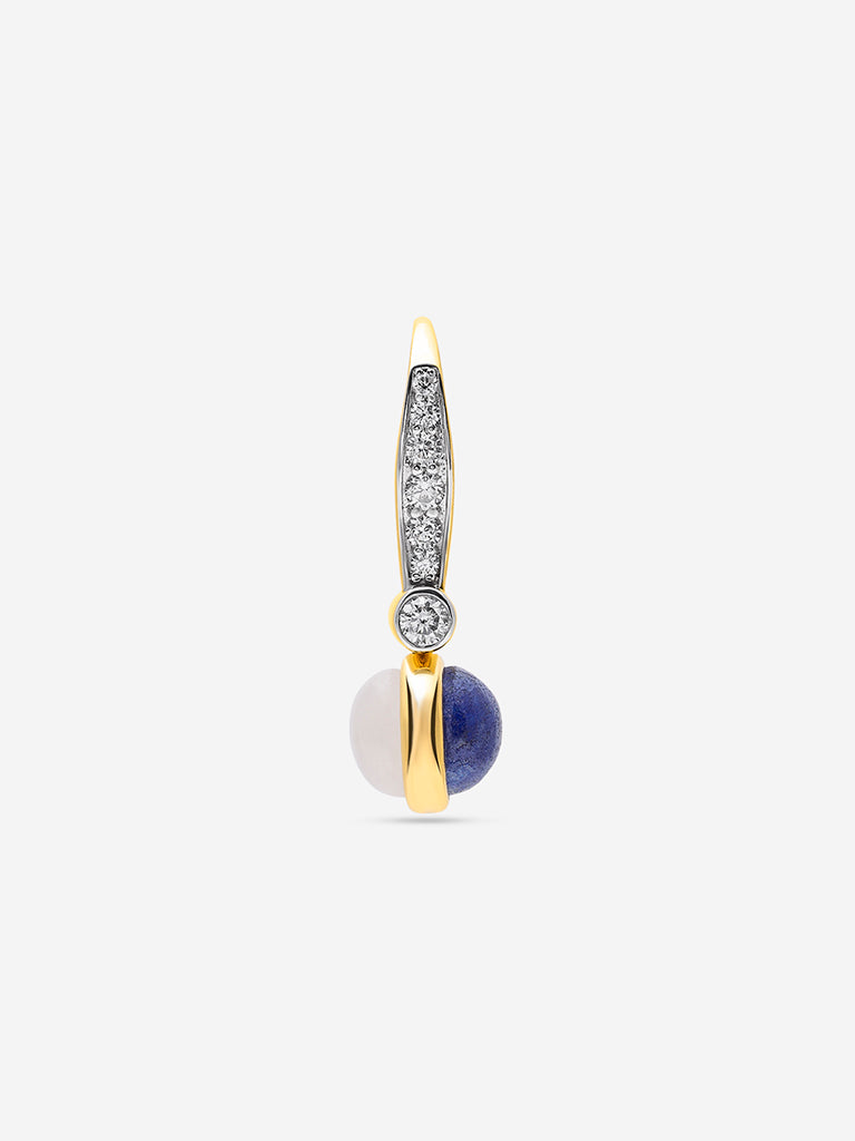 Westside X Pome Lapis & Moonstone Mismatched Drop Earrings