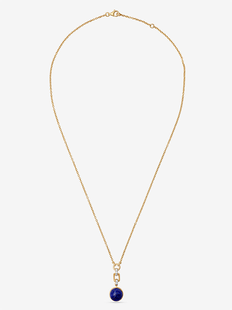 Westside X Pome Dual Charm Lapis & Moonstone Necklace