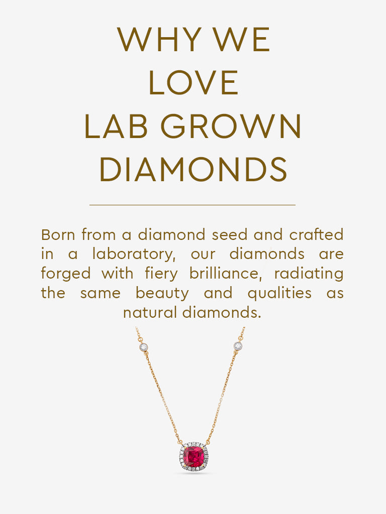 Westside X Pome Cushion-Cut Ruby Lab Diamond Pendant Necklace