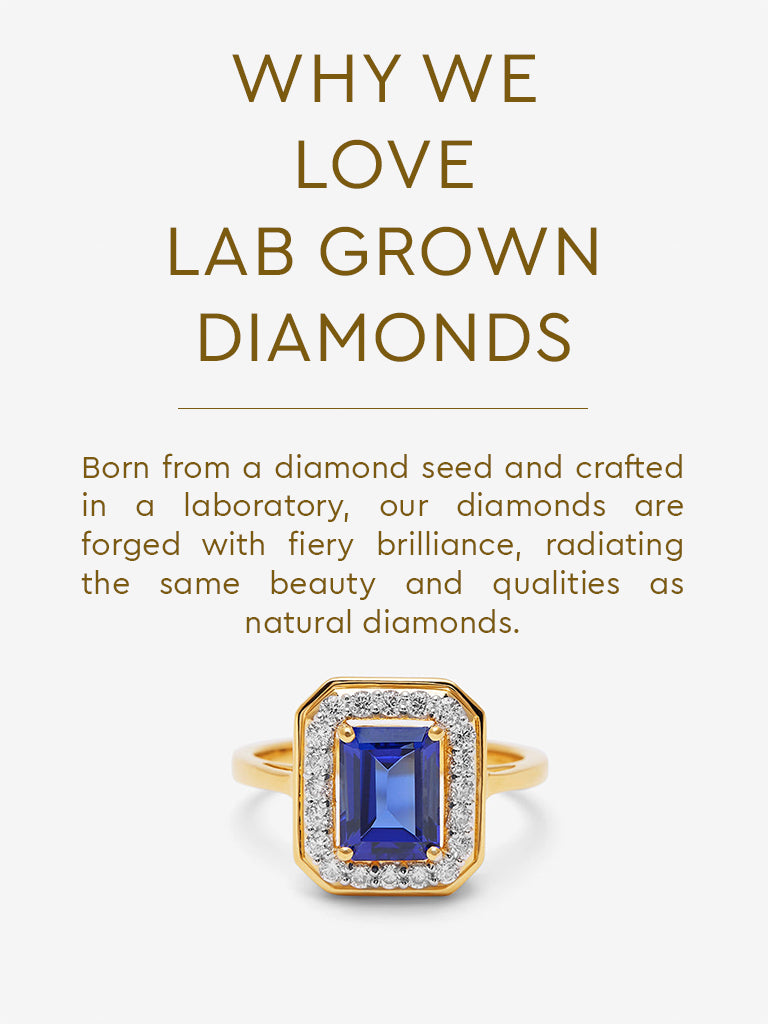 Sapphire Baguette Lab Diamond Ring