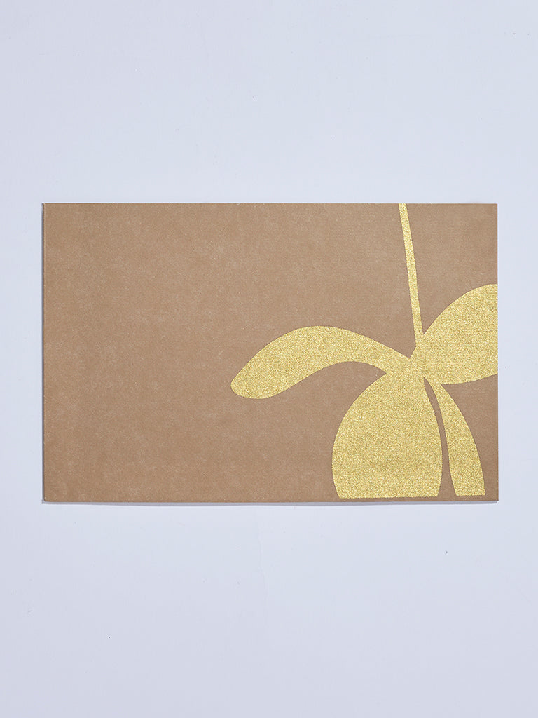 Westside Home Gold Floral Design Gift Cards (Set of 10) - Festive Season Gift