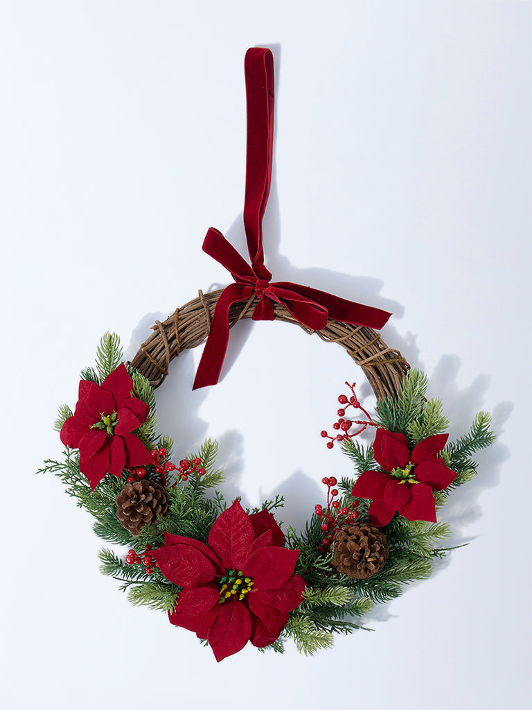 Westside Home Green Wreath Christmas Decoration