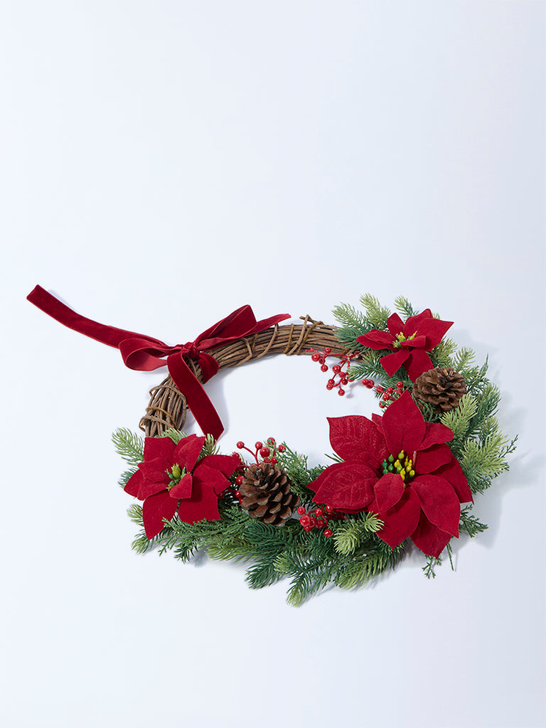 Westside Home Green Wreath Christmas Decoration