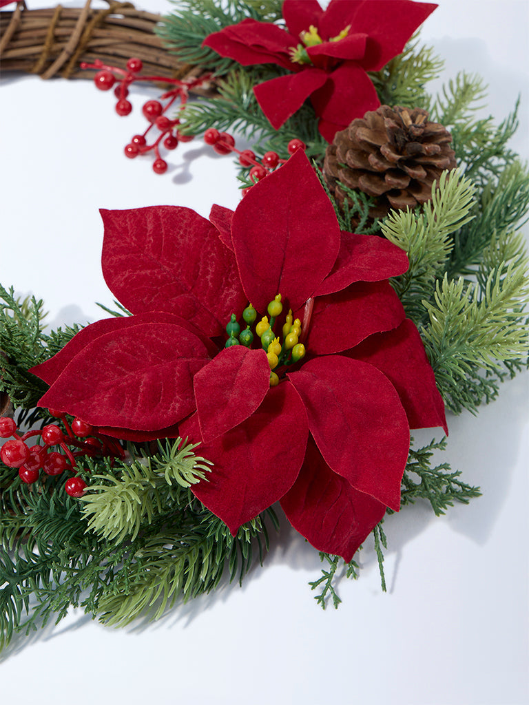 Westside Home Green Wreath Christmas Decoration