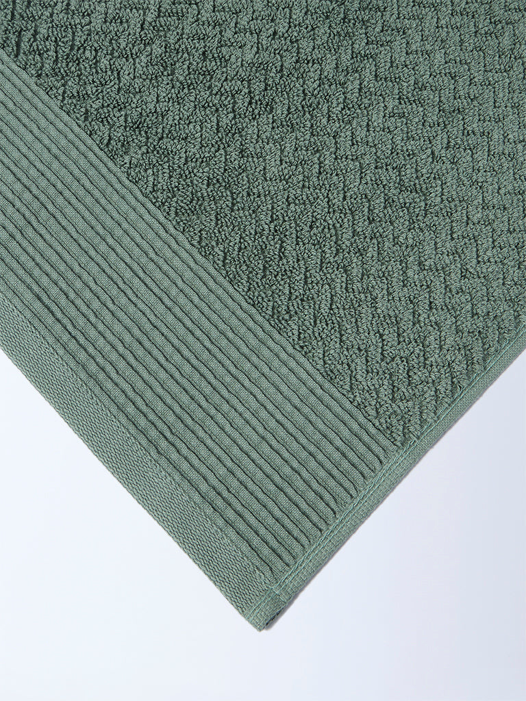 Westside Home Sage Chevron Design Bath Sheet