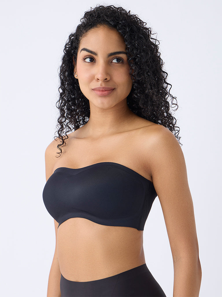 Wunderlove Black Invisible Supergrip Padded Bra