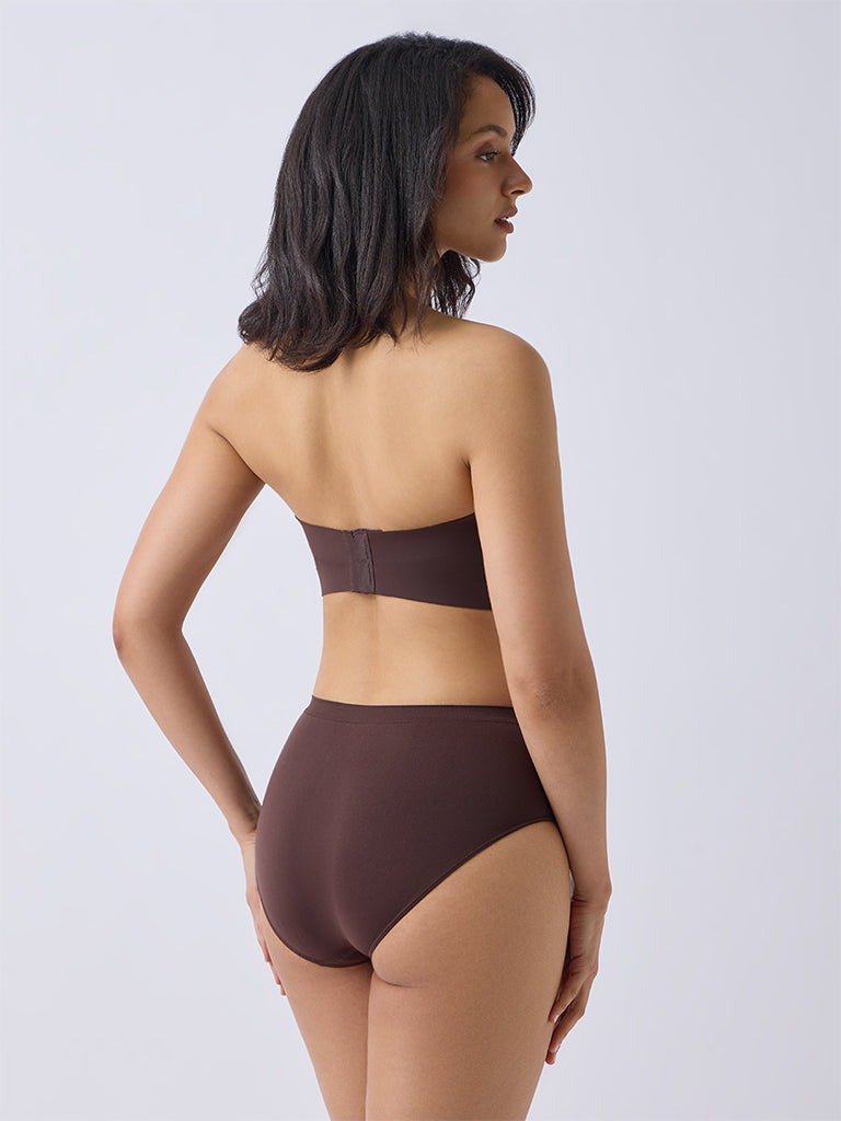 Wunderlove Brown Invisible Super grip Padded Bra