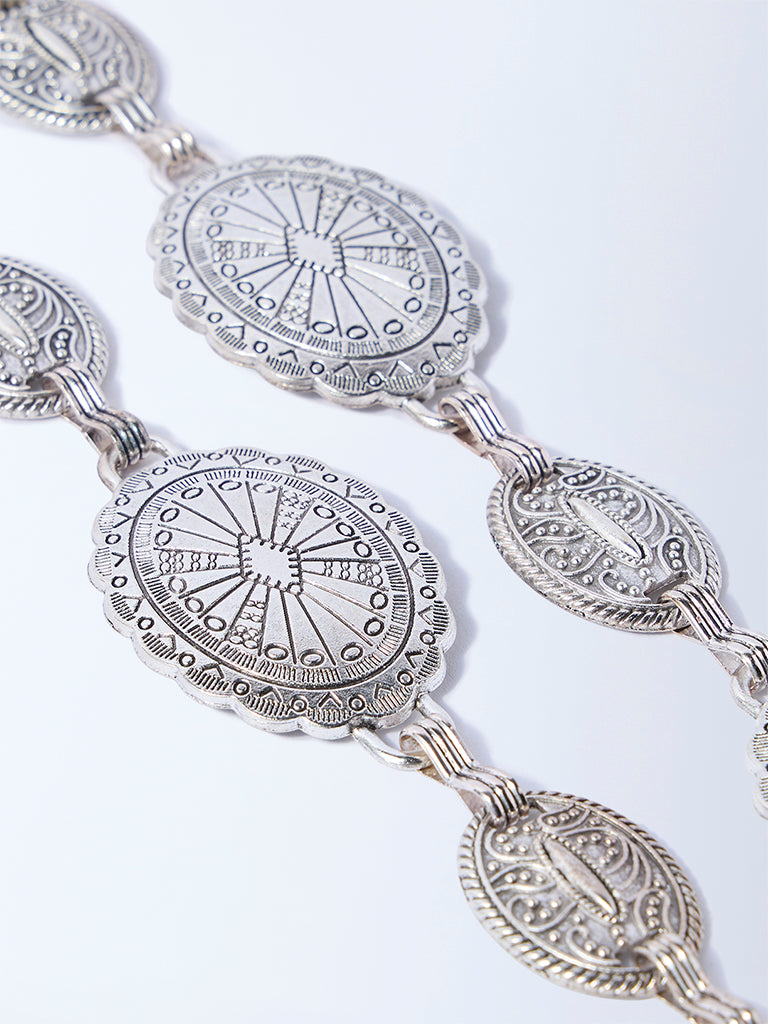 Westside Accessories Silver Concho-Link Belt