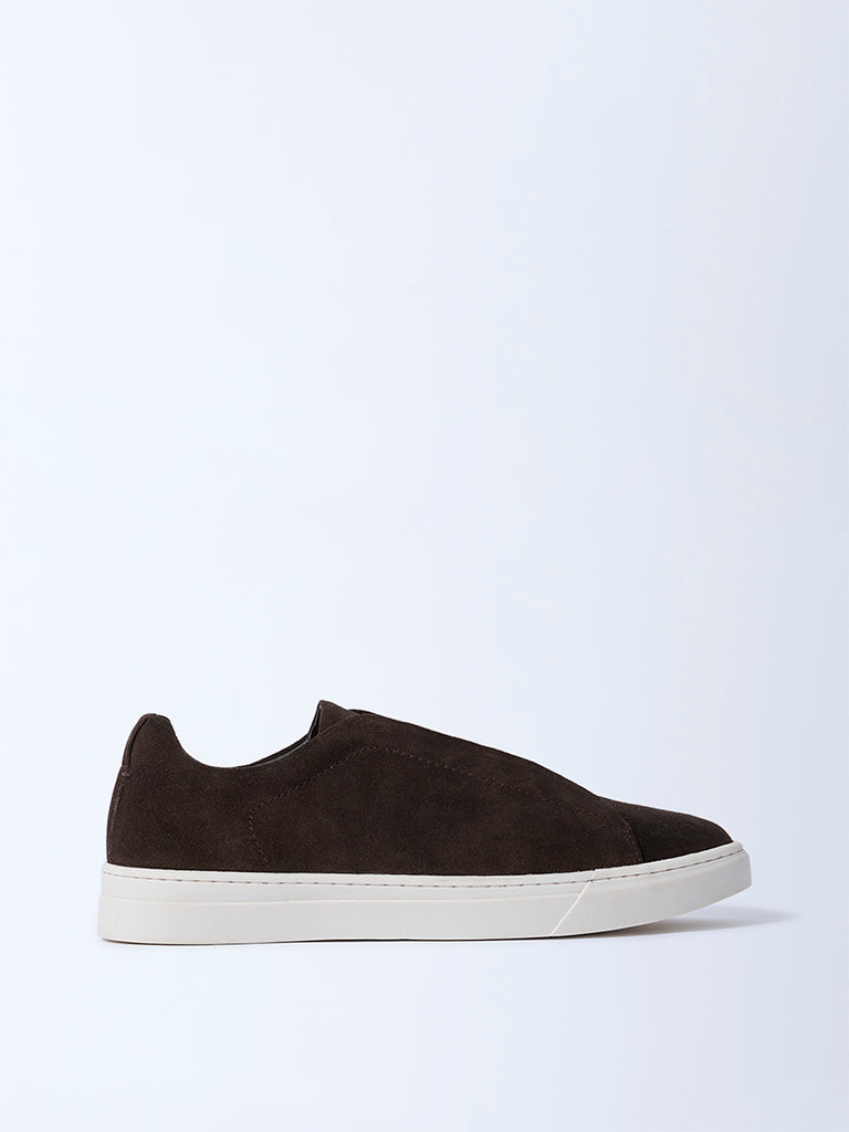 SOLEPLAY Dark Brown Suede Sneakers