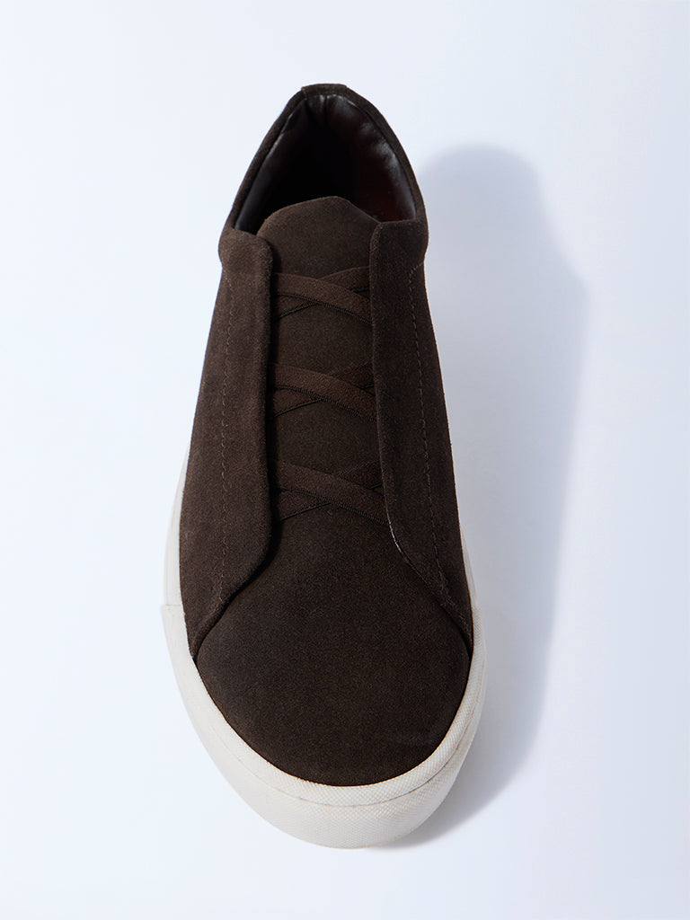 SOLEPLAY Dark Brown Suede Sneakers