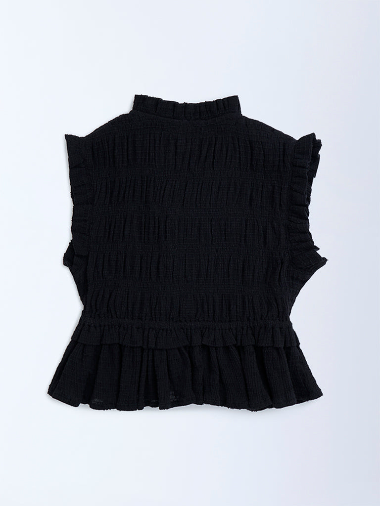 Y&F Kids Black Cotton Top
