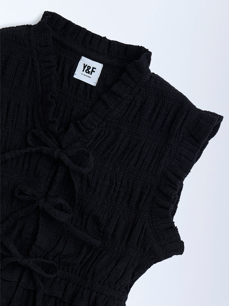 Y&F Kids Black Cotton Top