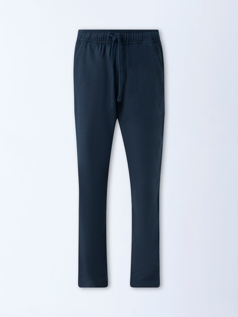 ETA Teal Relaxed-Fit Mid-Rise Cotton Chinos