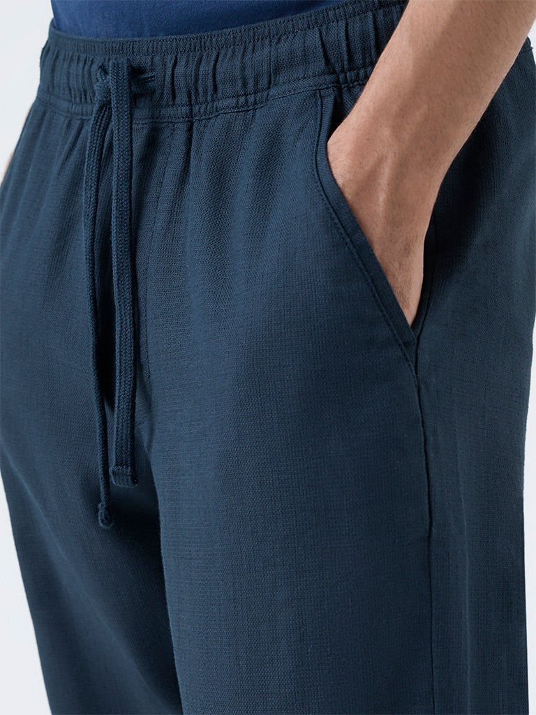 ETA Teal Relaxed-Fit Mid-Rise Cotton Chinos