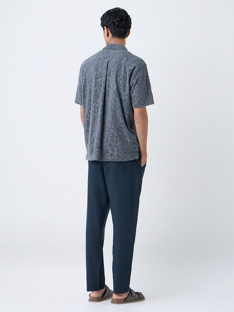 ETA Teal Relaxed-Fit Mid-Rise Cotton Chinos
