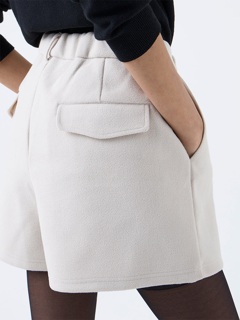 Nuon Off-White High-Rise Shorts