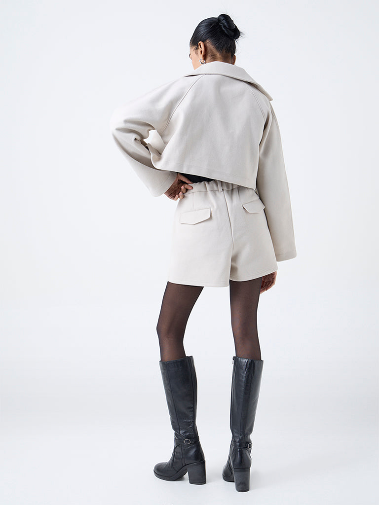 Nuon Off-White High-Rise Shorts