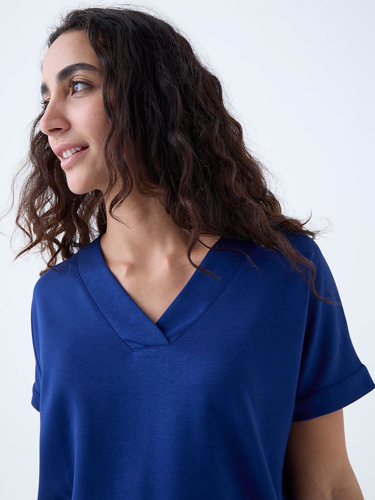 Wunderlove Blue Solid Top