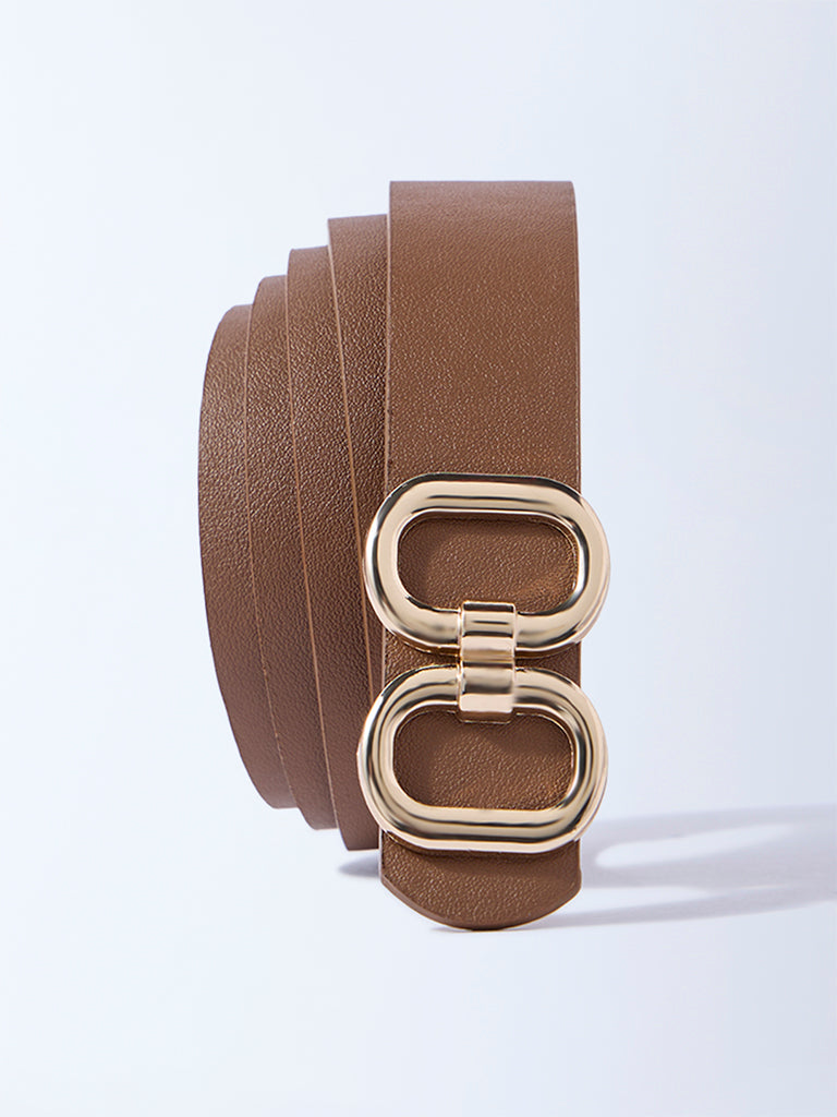Westside Accessories Brown Dual Buckle Belt