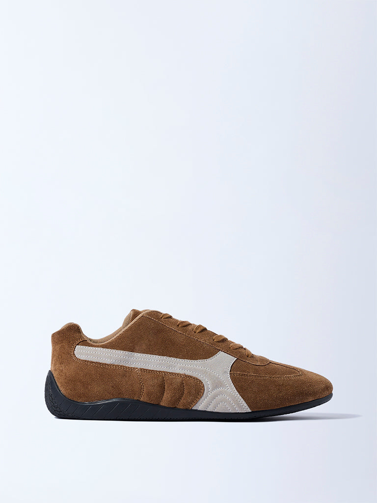 SOLEPLAY Brown Suede Leather Sneakers