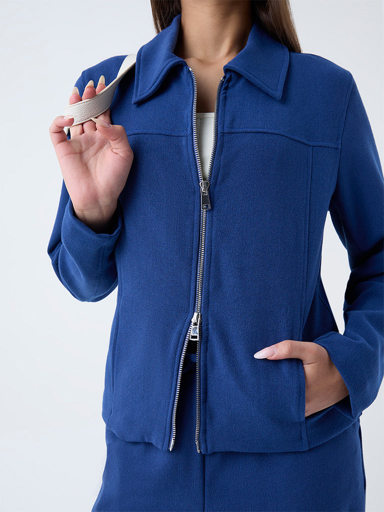 LOV Navy Solid Jacket