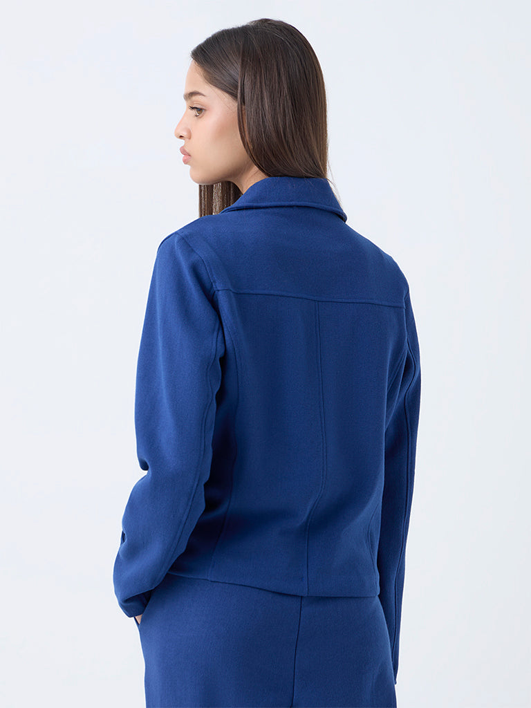 LOV Navy Solid Jacket