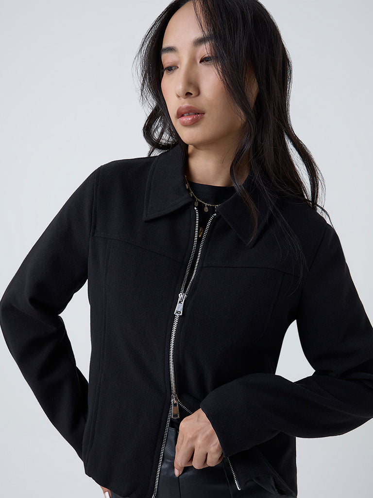 LOV Black Solid Jacket 