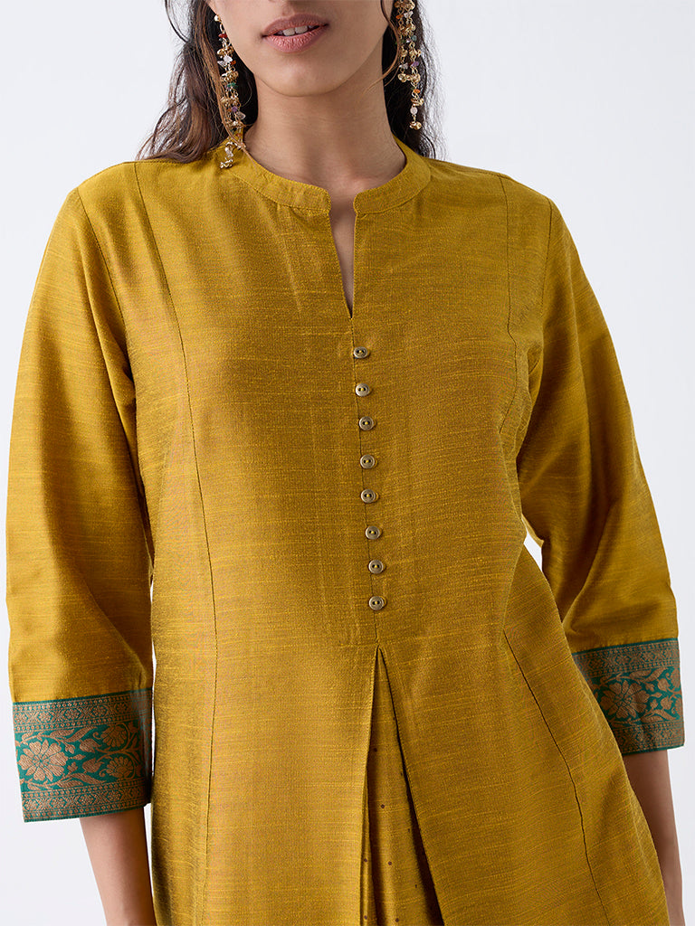 Utsa Mustard A-Line Kurta