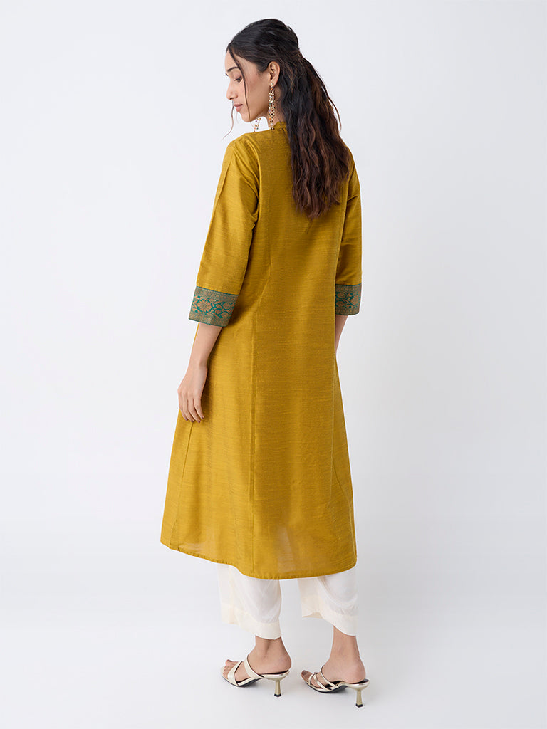 Utsa Mustard A-Line Kurta