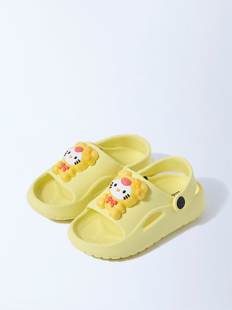 Yellow Hello Kitty Applique Clogs