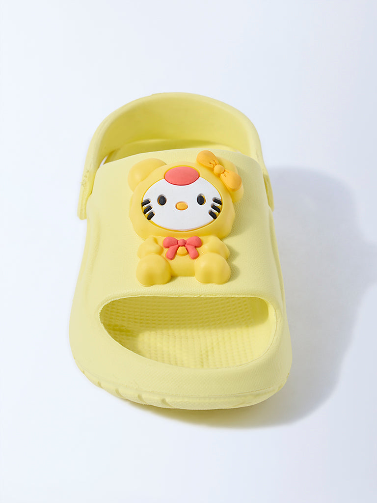 Yellow Hello Kitty Applique Clogs