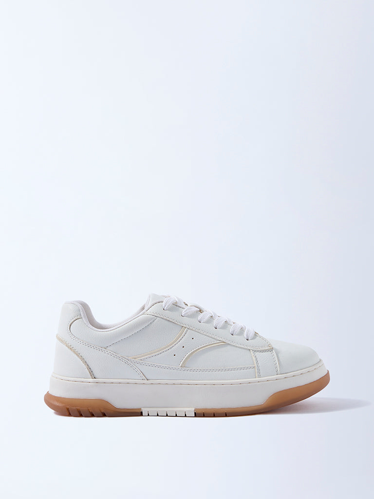 LUNA BLU White Lace-Up Sneakers