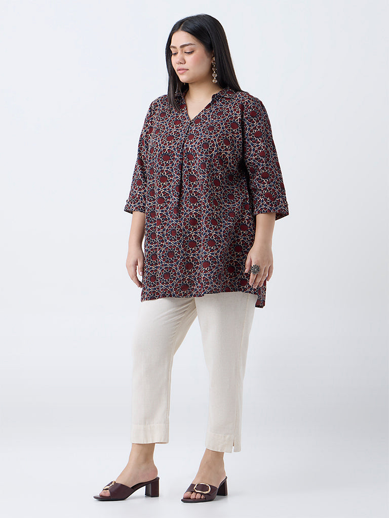 Diza Red Printed Tunic