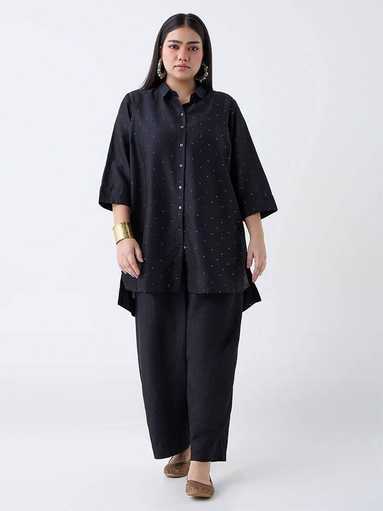 Diza Black Embellished Tunic