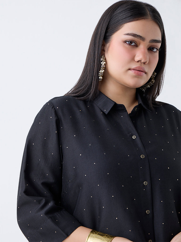 Diza Black Embellished Tunic