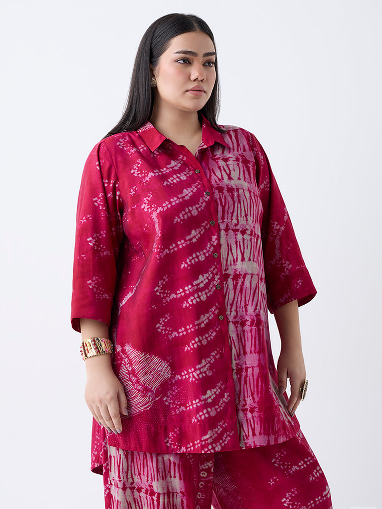 Diza Magenta Abstract Pattern Tunic